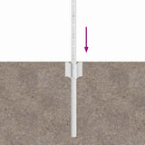 Palo per recinzione interrato 5 pz Argento 120 cm