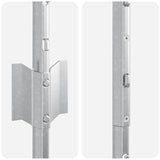 Palo per recinzione interrato 11 pcs Argento 140 cm
