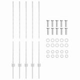 Palo per recinzione interrato 5 pcs Argento 160 cm