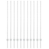 Palo di recinzione incorporato per esterni 11 pz Argento 180 cm
