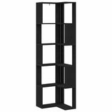 Libreria Angolare Rovere nero 50 x 50 x 179 cm