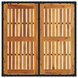 Set da Pranzo per Giardino 3 pcs Nero polyrattan