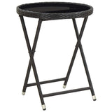 Set Bistro da Giardino 3 pcs Nero polyrattan