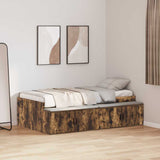 Struttura del letto Rovere fumé 90 x 200 cm Legno truciolato