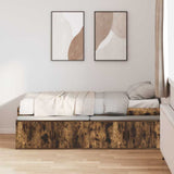 Struttura del letto Rovere fumé 90 x 200 cm Legno truciolato