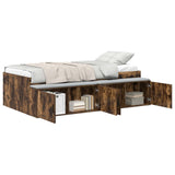 Struttura del letto Rovere fumé 90 x 200 cm Legno truciolato