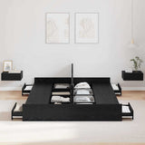 Struttura letto con contenitore Rovere Nero 135 x 190 cm