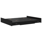 Struttura letto con contenitore Rovere Nero 135 x 190 cm