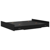 Struttura letto con contenitore Rovere Nero 135 x 190 cm
