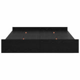 Struttura letto con contenitore Rovere Nero 135 x 190 cm