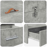 Struttura letto con contenitore Grigio cemento 135 x 190 cm