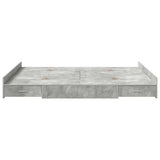 Struttura letto con contenitore Grigio cemento 135 x 190 cm