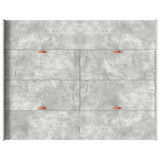 Struttura letto con contenitore Grigio cemento 135 x 190 cm