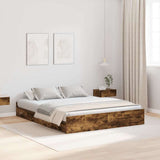Struttura letto con contenitore Rovere fumé 135 x 190 cm