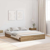 Struttura letto con contenitore Rovere artigianale 135 x 190 cm