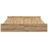 Struttura letto con contenitore Rovere artigianale 135 x 190 cm