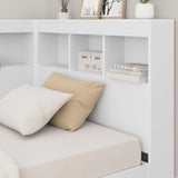 Testata contenitore con testiera Bianco 90 cm Legno truciolato