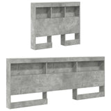 Testata contenitore Grigio cemento 100 cm Legno truciolato