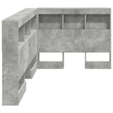 Testata contenitore Grigio cemento 100 cm Legno truciolato