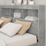 Testata contenitore Grigio cemento 160 cm Legno truciolato