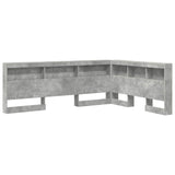 Testata contenitore Grigio cemento 160 cm Legno truciolato