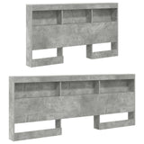 Testata contenitore Grigio cemento 160 cm Legno truciolato
