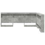 Testata contenitore Grigio cemento 160 cm Legno truciolato