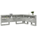 Testata contenitore Grigio cemento 160 cm Legno truciolato