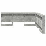 Testata contenitore Grigio cemento 180 cm Legno truciolato