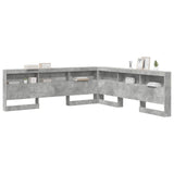 Testata contenitore Grigio cemento 180 cm Legno truciolato