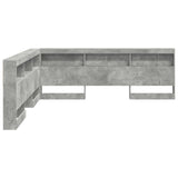Testata contenitore Grigio cemento 180 cm Legno truciolato