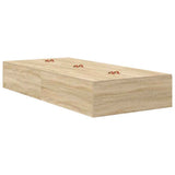 Struttura letto con contenitore Rovere Sonoma 80 cm