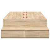 Struttura letto con contenitore Rovere Sonoma 80 cm