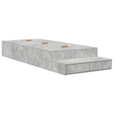 Struttura letto con contenitore Grigio cemento 80 cm
