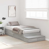 Struttura letto con contenitore Grigio Sonoma 80 cm
