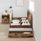 Struttura letto con contenitore Legno vecchio 80 cm