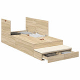 Struttura letto con contenitore Rovere Sonoma 90 cm