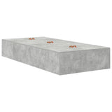 Struttura letto con contenitore Grigio cemento 90 cm