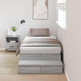 Struttura letto con contenitore Grigio Sonoma 90 cm
