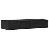Struttura letto con contenitore con cassetto Rovere Nero 100 cm