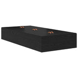 Struttura letto con contenitore con cassetto Rovere Nero 100 cm