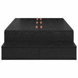 Struttura letto con contenitore con cassetto Rovere Nero 100 cm