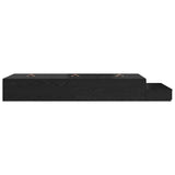 Struttura letto con contenitore con cassetto Rovere Nero 100 cm