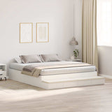 Struttura letto con contenitore Bianco 200 cm Legno truciolato