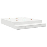 Struttura letto con contenitore Bianco 200 cm Legno truciolato