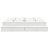 Struttura letto con contenitore Bianco 200 cm Legno truciolato
