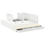 Struttura letto con contenitore Bianco 200 cm Legno truciolato