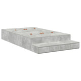 Struttura letto con contenitore Grigio cemento 120 cm
