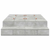 Struttura letto con contenitore Grigio cemento 120 cm