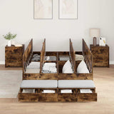 Struttura letto con contenitore con cassetto Rovere fumé 120 cm